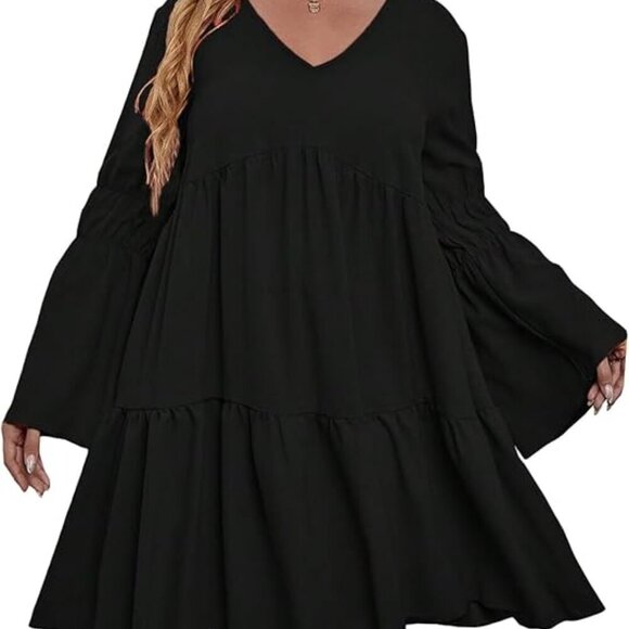 Black Tiered Swing Dress – Plus Sizes Multiple – NWOT - Picture 6 of 6